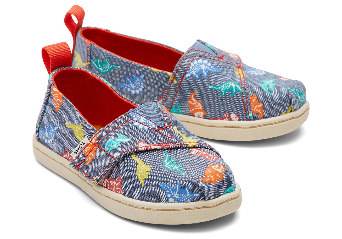 Toms Espadryle Dziecięce Granatowe - Alpargata Tiny Dino - 17JHBYLNM